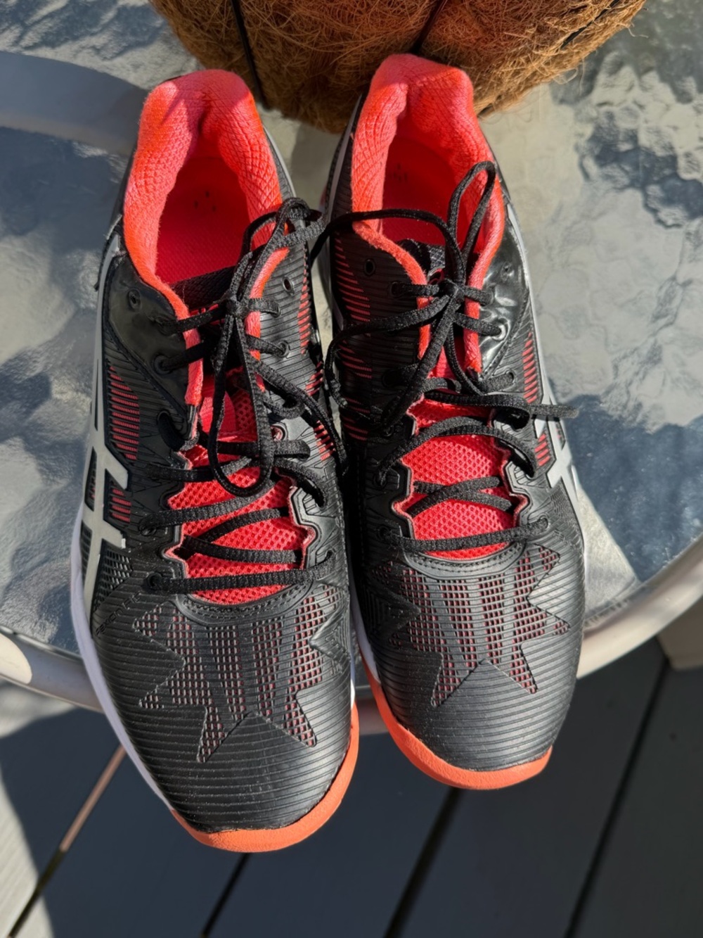 ASICS Gel Solution Speed 3 Red Black Silver Tennis Running Pickleball Shoe 8.5 - Picture 7 of 14